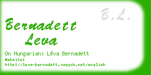 bernadett leva business card